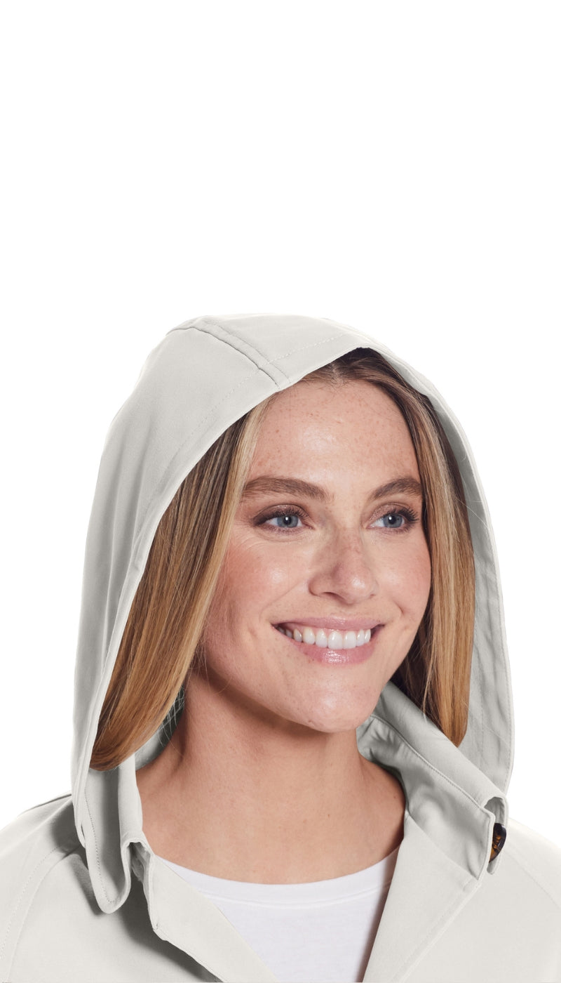BUTTON FRONT HOODED TOPPER