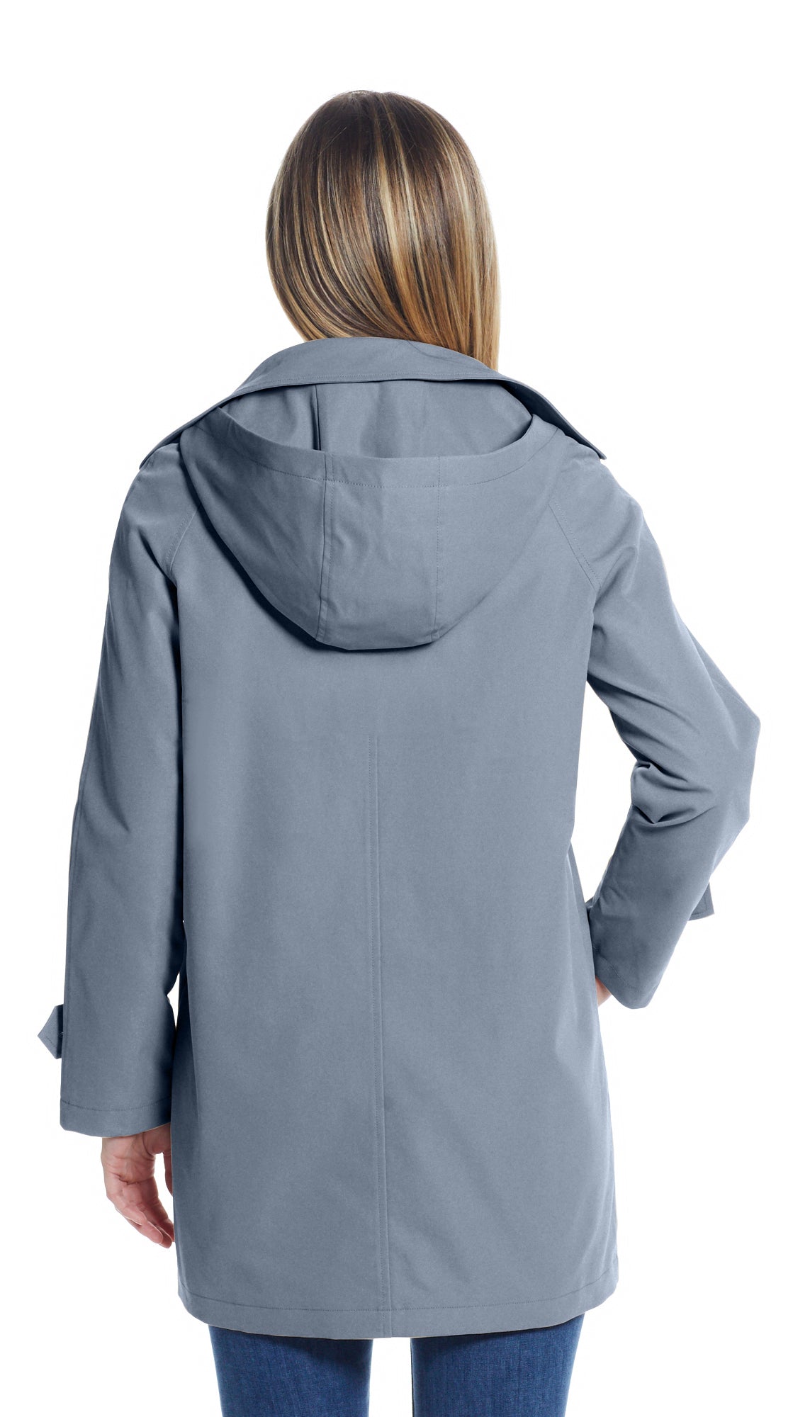 BUTTON FRONT HOODED TOPPER