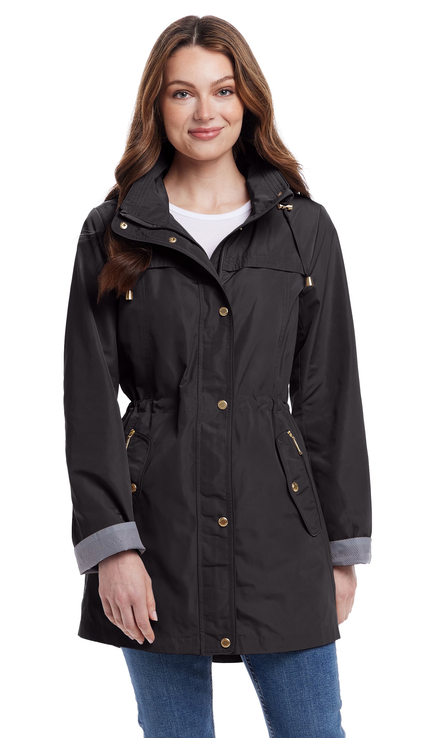 HOODED ANORAK WITH TURN BACK CUFFS