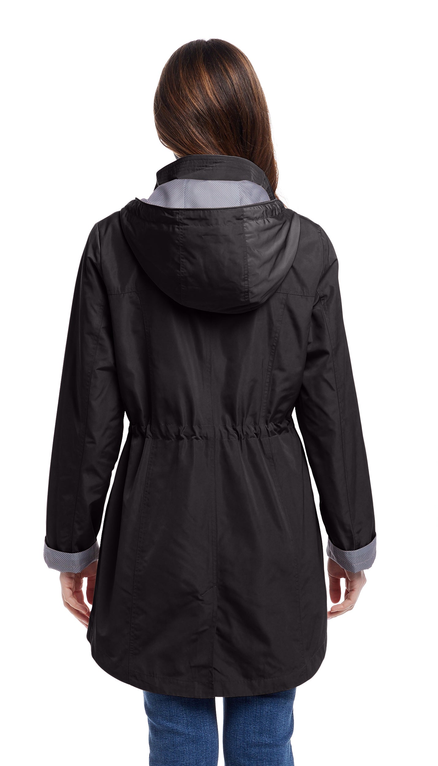 HOODED ANORAK WITH TURN BACK CUFFS