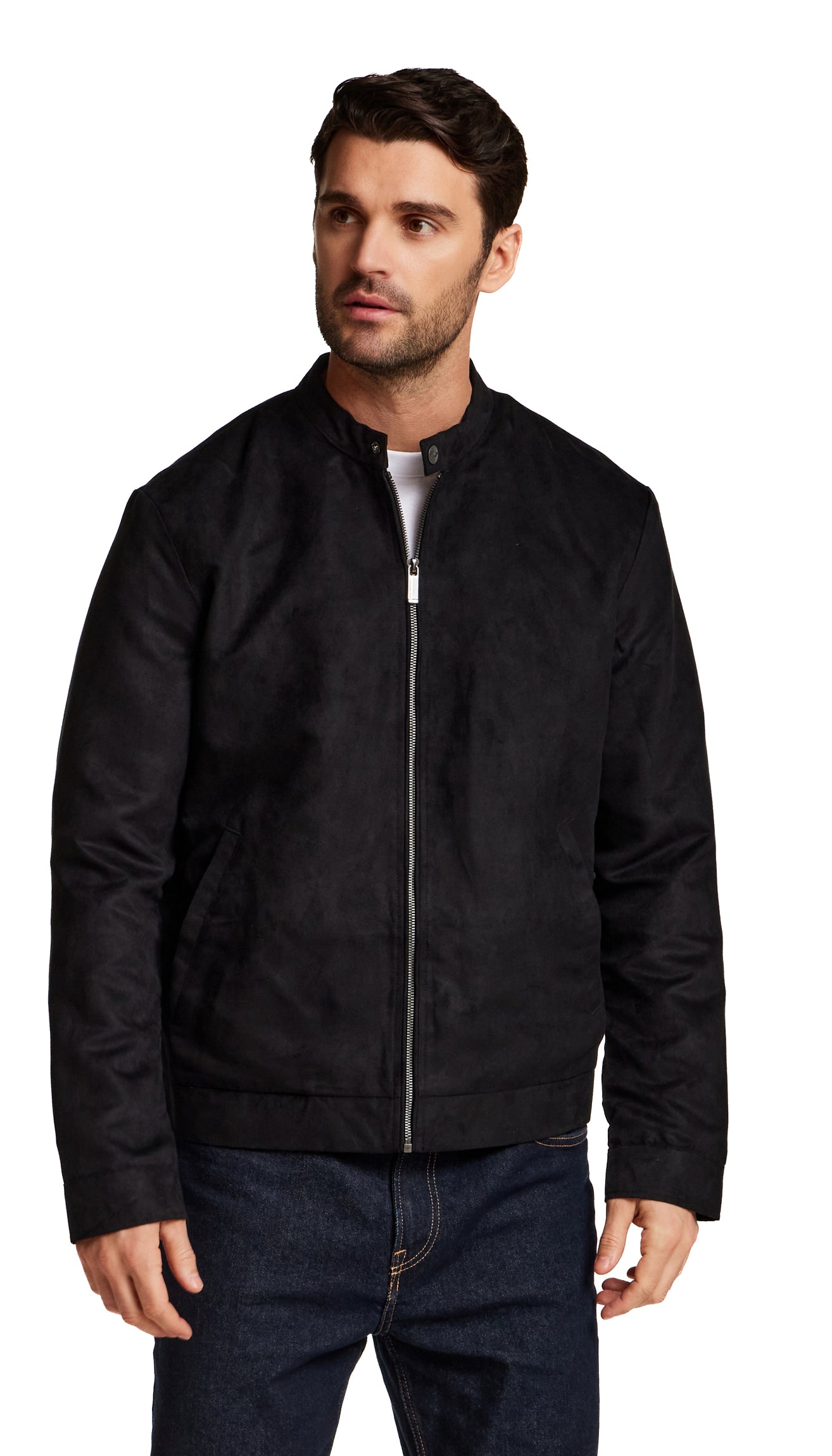 MICROSUEDE MOTO JACKET