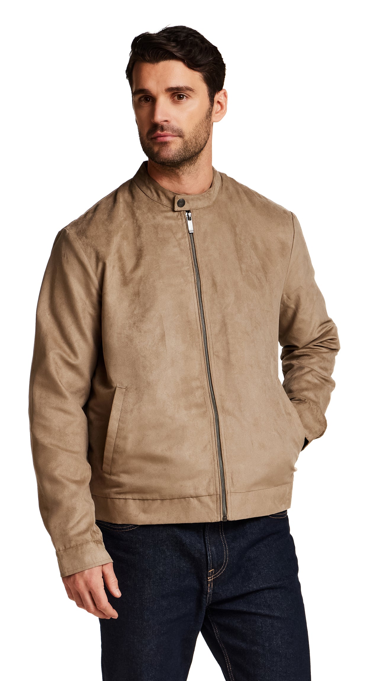 MICROSUEDE MOTO JACKET