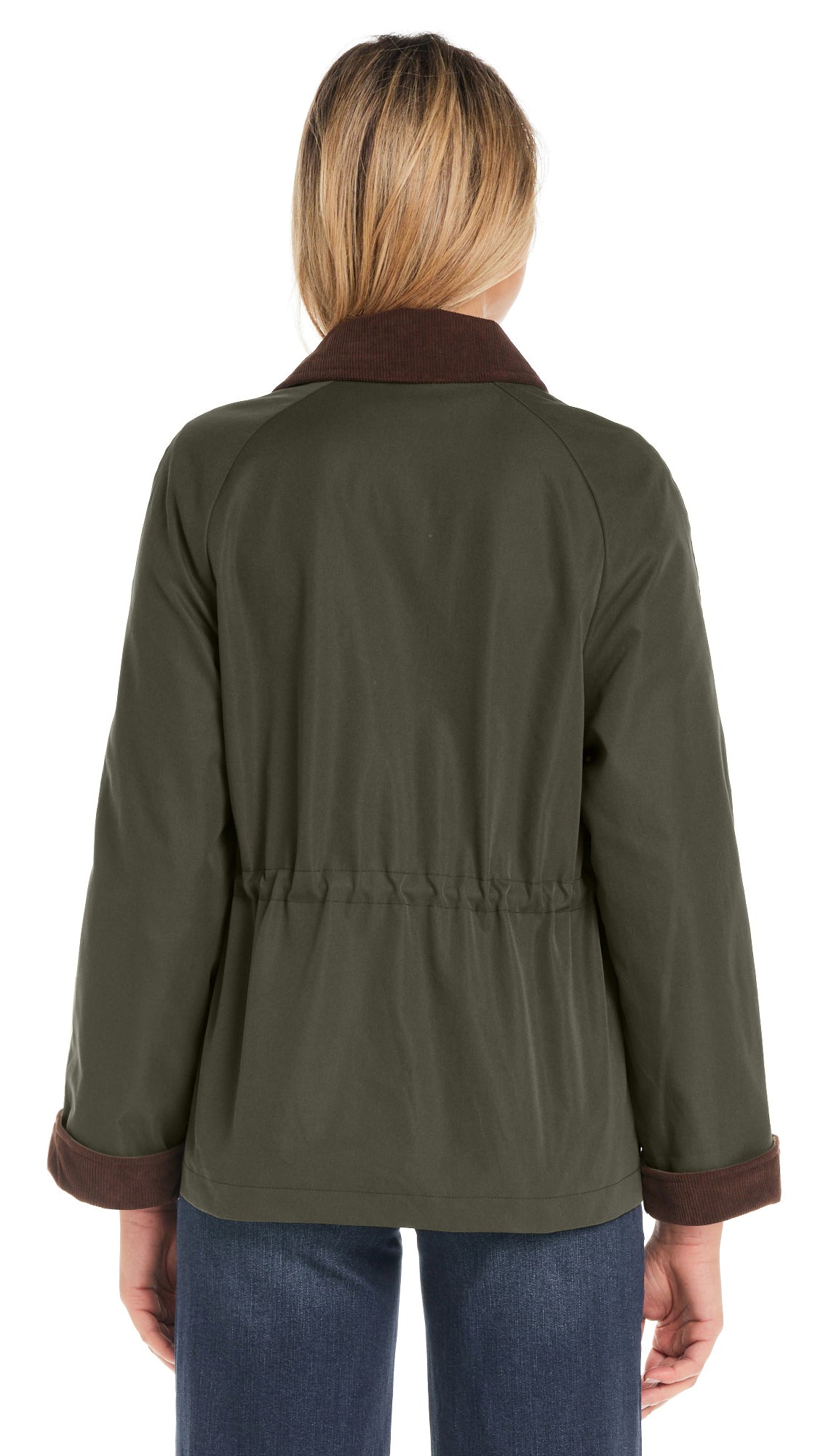 BARN JACKET WITH CORDUROY TRIMS