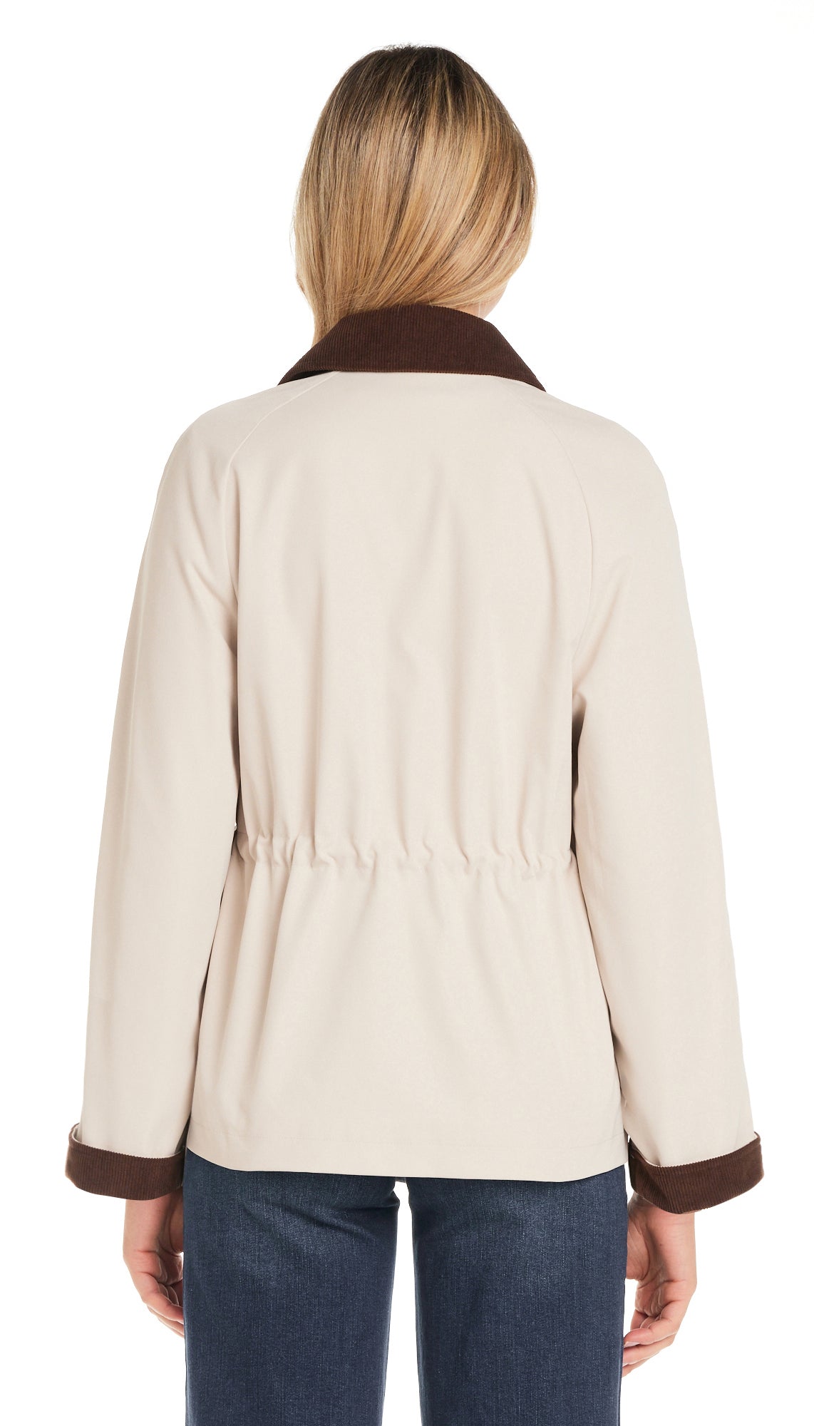 BARN JACKET WITH CORDUROY TRIMS