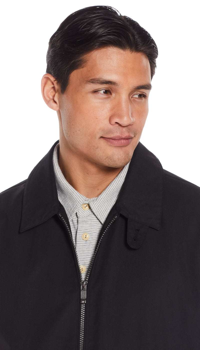 MICROFIBER GOLF JACKET - BLACK