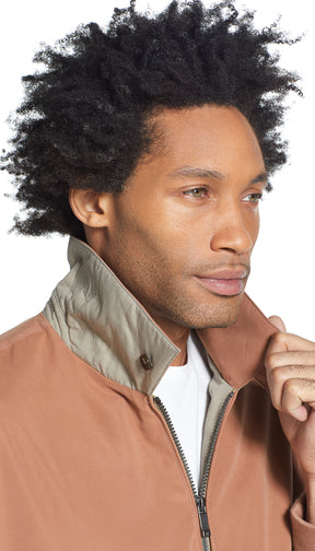 MICROFIBER GOLF JACKET - CLAY