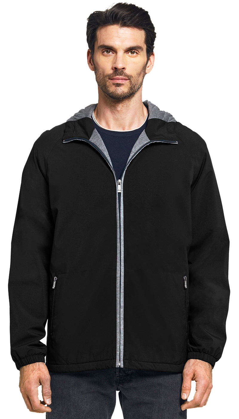 Weatherproof Men's Lightweight Hooded Ultra Stretch Water Resistant Windbreaker Jacket