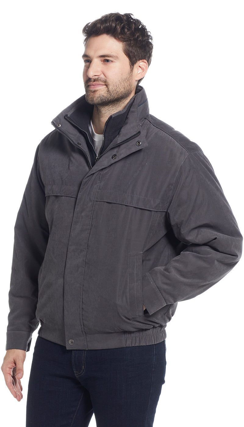 Microfiber shop bomber jacket