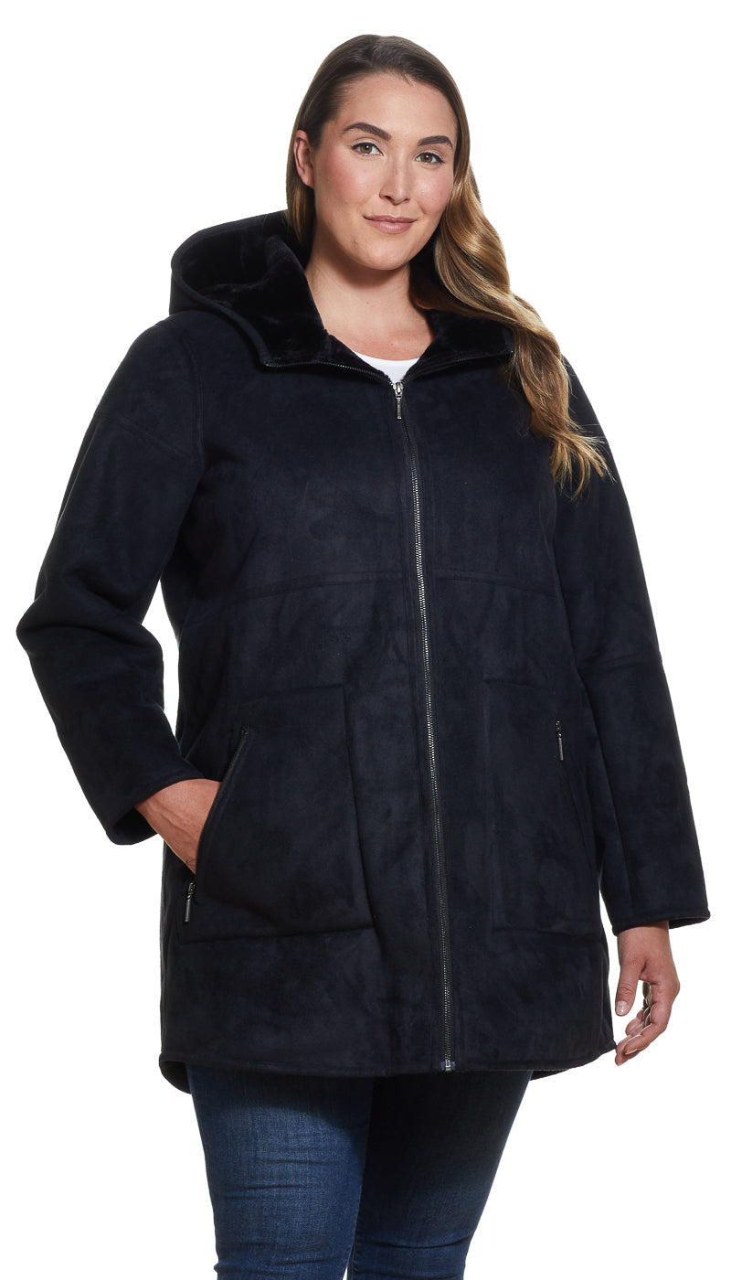 Weatherproof Cement Shoulder-Patch Quilted Jacket - Plus