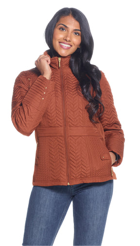 QUILTED JACKET WITH SIDE STRETCH