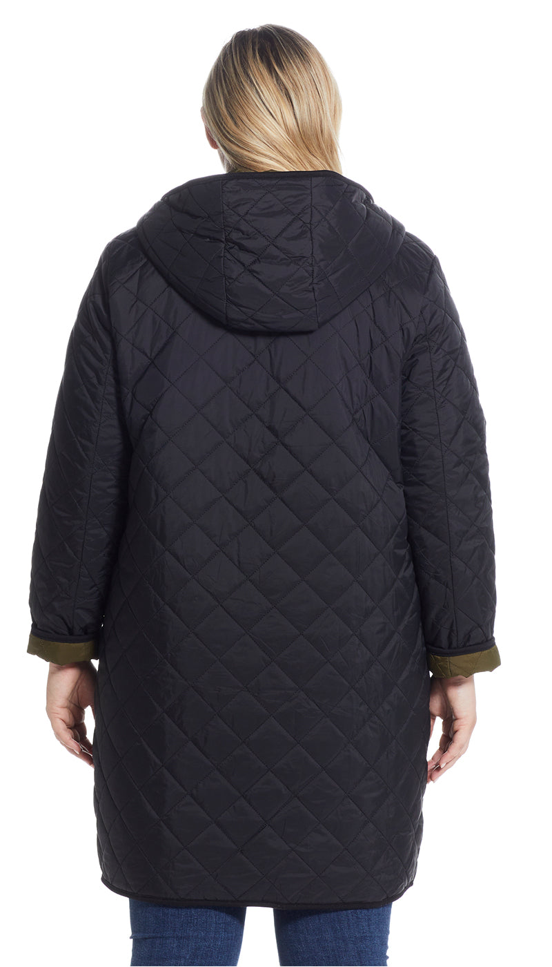 REVERSIBLE HOODED DUFFLE