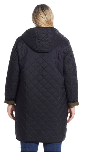REVERSIBLE HOODED DUFFLE
