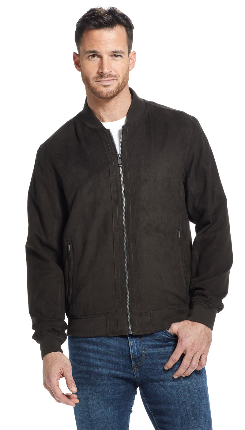 Weatherproof microsuede bomber on sale jacket