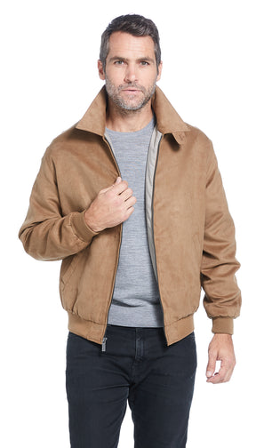 MICROSUEDE GOLF JACKET