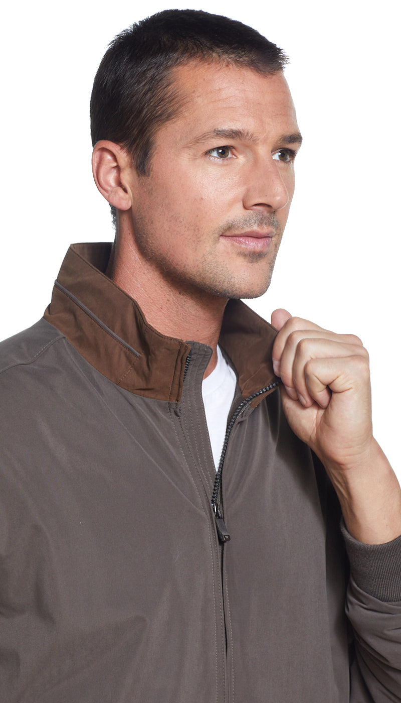 Weatherproof microfiber bomber outlet jacket