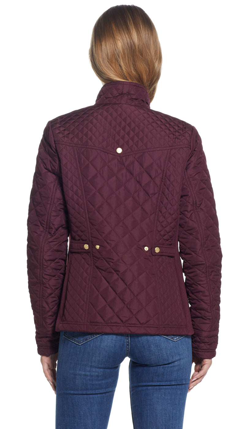 Joules newdale quilted outlet jacket burgundy