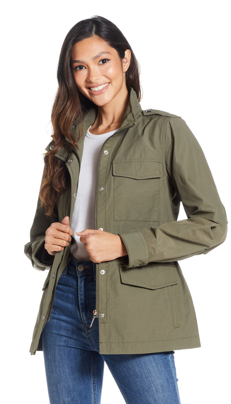 camo jacket with pockets - final sale – modern+chic