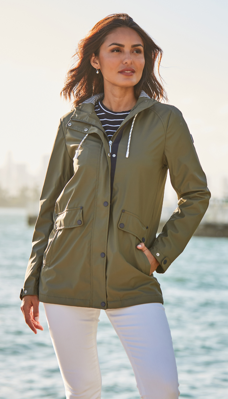 Waterproof rain slicker with hood best sale