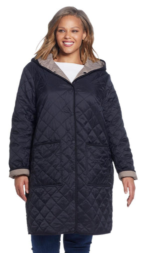 REVERSIBLE HOODED DUFFLE